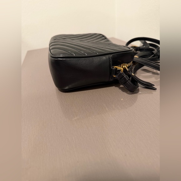 Yves Saint Laurent Black Chevron Crossbody Bag - Picture 8 of 15